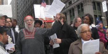 "The Elders" (incl Reb Arthur) leading interfaith service with Occupy Wall St, 11/11