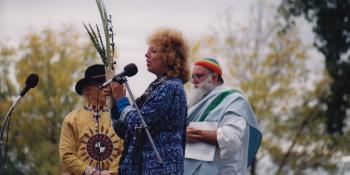 Hoshana Rabbah 1998: Iroquois Elder, Rabbi Shefa Gold, Reb Arthur