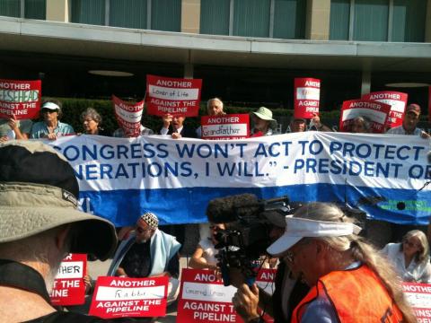 Sit-in to oppose Tar Sands Pipeline, State Dept, 8/12/13