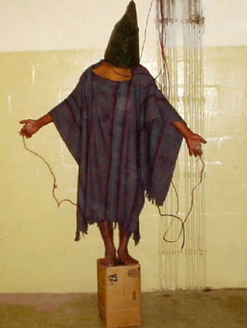 Prisoner tortured by US Army under offfical orders, Abu Ghraib 2004