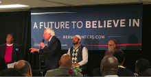 Panel of clergy discussing "A Moral Economy" at "Breakfast with Bernie," Philadelphia April 2016